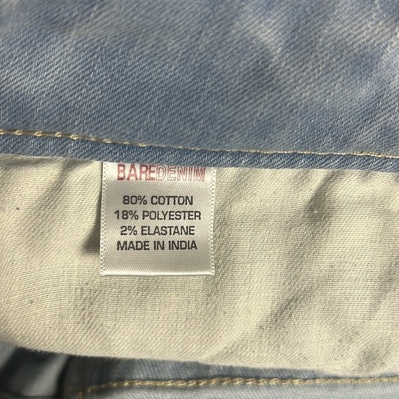 Bare Denim 91 Ice Blue Straight Skinny Leg Jeans Size 28 - Picture 10 of 16